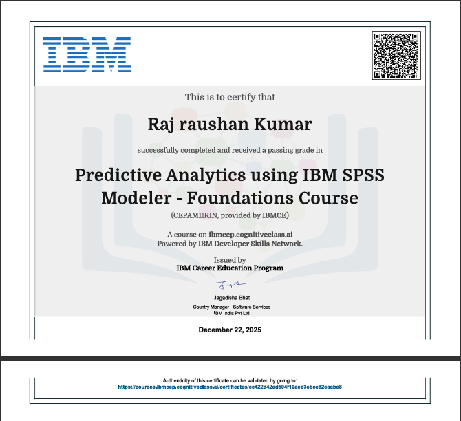 Predictive Analytics using IBM SPSS Modeler - Foundations Course